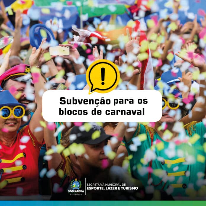 COMUNICADO: Subvenção para o Carnaval 2025