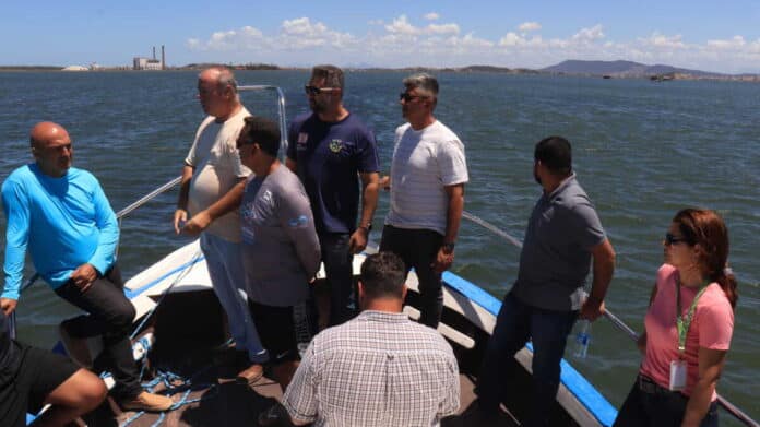 Fábio do Pastel acompanha vistoria técnica na Lagoa de Araruama