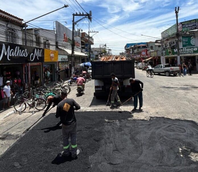 Prefeitura de Cabo Frio leva operação tapa-buracos para o Jardim Esperança