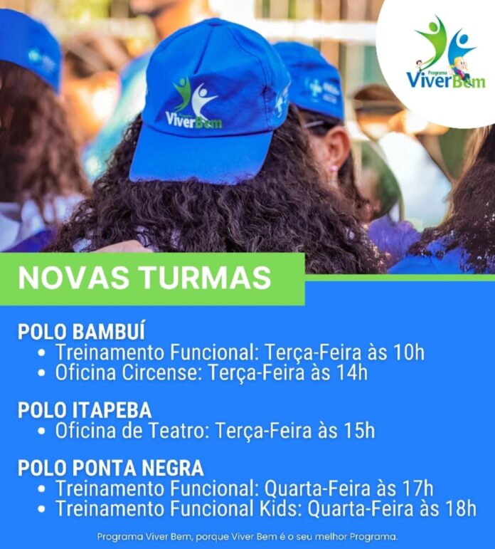 Programa Viver Bem abre inscrições para novas turmas de atividades gratuitas em três polos