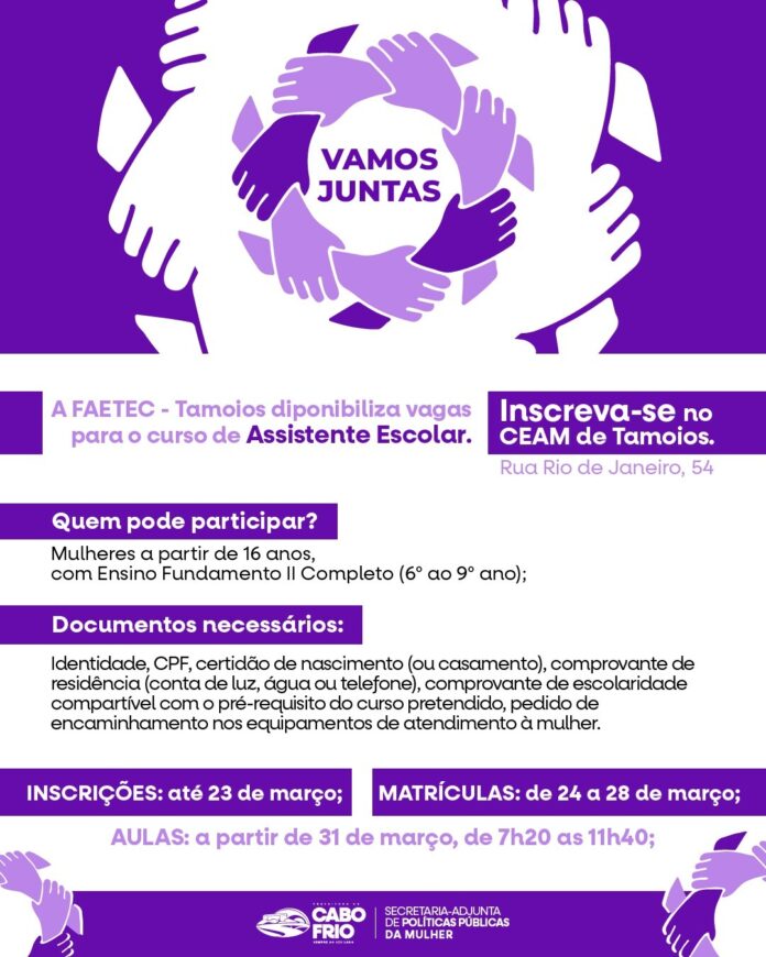 CEAM de Tamoios oferece curso gratuito para mulheres