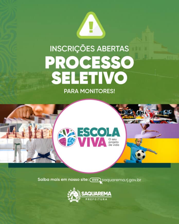 Prefeitura abre processo seletivo para contratação de instrutores do Escola Viva